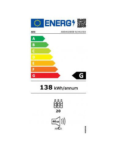 Įmontuojamas vyno šaldytuvas AEG AWS4020B5B