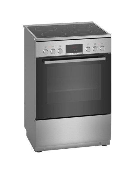 Bosch | Cooker | HKR39A250U | Hob type Vitroceramic | Oven type Electric | Stainless steel | Width 60 cm | Electronic ignition |