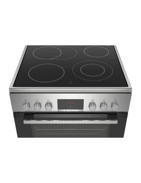 Bosch | Cooker | HKR39A250U | Hob type Vitroceramic | Oven type Electric | Stainless steel | Width 60 cm | Electronic ignition |