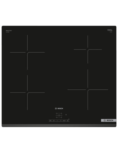 Bosch | Hob | PUE63KBB6E | Induction | Number of burners/cooking zones 4 | Touch | Timer | Black