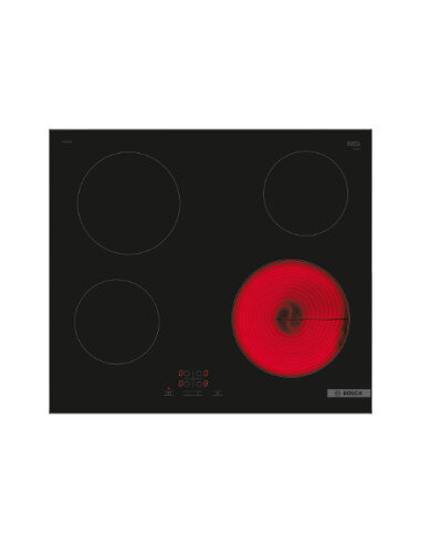 Bosch | Hob | PKE611BA2E Series 4 | Vitroceramic | Number of burners/cooking zones 4 | Touch | Black