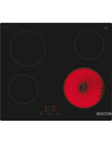 Bosch | Hob | PKE611BA2E Series 4 | Vitroceramic | Number of burners/cooking zones 4 | Touch | Black