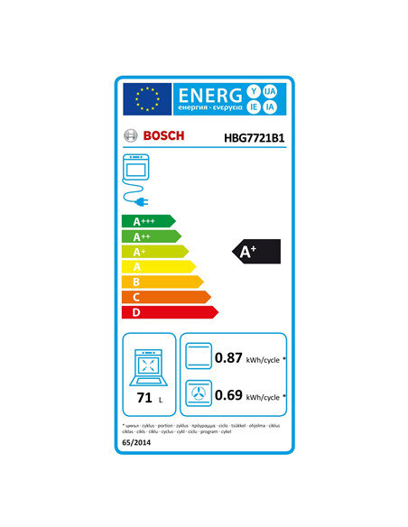 Bosch | Oven | HBG7721B1 | 71 L | Electric | Pyrolysis | Touch | Height 59.5 cm | Width 59.4 cm | Black