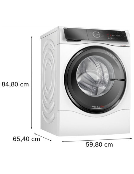 Bosch | Washing Machine with Dryer | WNC254A0SN | Energy efficiency class D | Front loading | Washing capacity 10.5 kg | 1400 RP