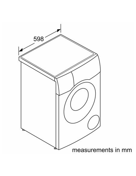 Bosch | Washing Machine with Dryer | WNC254A0SN | Energy efficiency class D | Front loading | Washing capacity 10.5 kg | 1400 RP