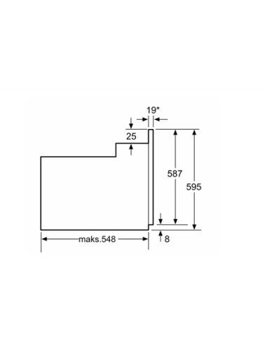 Bosch | Oven | HBF133BA0 | 66 L | Electric | EcoClean | Knobs | Height 59.5 cm | Width 59.4 cm | Black