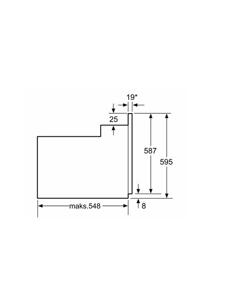Bosch | Oven | HBF133BA0 | 66 L | Electric | EcoClean | Knobs | Height 59.5 cm | Width 59.4 cm | Black
