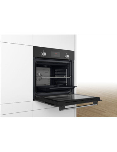Bosch | Oven | HBF133BA0 | 66 L | Electric | EcoClean | Knobs | Height 59.5 cm | Width 59.4 cm | Black