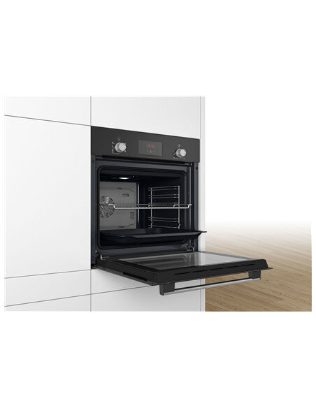 Bosch | Oven | HBF133BA0 | 66 L | Electric | EcoClean | Knobs | Height 59.5 cm | Width 59.4 cm | Black