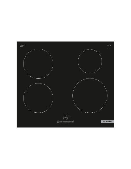 Bosch Hob | PIE611BB5E | Induction | Number of burners/cooking zones 4 | Touch | Timer | Black | Display