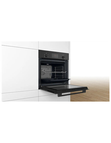 Bosch Oven | HBF133BA1 | 66 L | Electric | EcoClean | Knobs | Height 59.5 cm | Width 59.4 cm | Black
