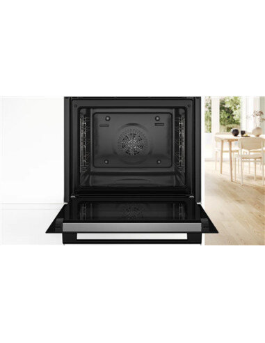 Bosch Oven | HRG578BB7 | 71 L | Electric | Pyrolysis | Knobs | Steam function | Height 59.5 cm | Width 59.4 cm | Black