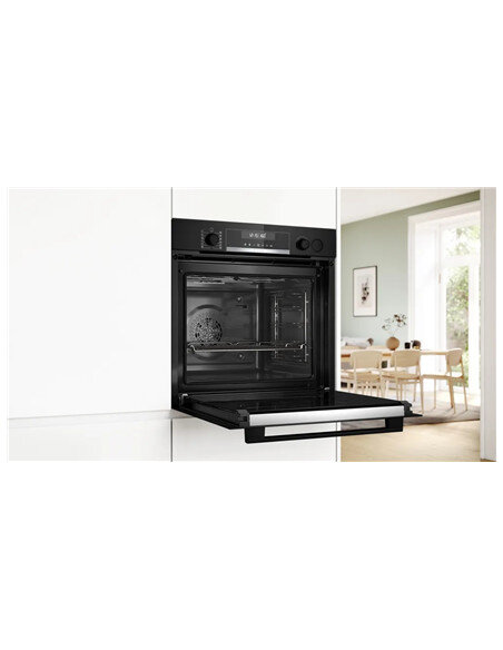 Bosch Oven | HRG578BB7 | 71 L | Electric | Pyrolysis | Knobs | Steam function | Height 59.5 cm | Width 59.4 cm | Black
