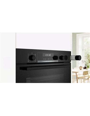 Bosch Oven | HRG578BB7 | 71 L | Electric | Pyrolysis | Knobs | Steam function | Height 59.5 cm | Width 59.4 cm | Black