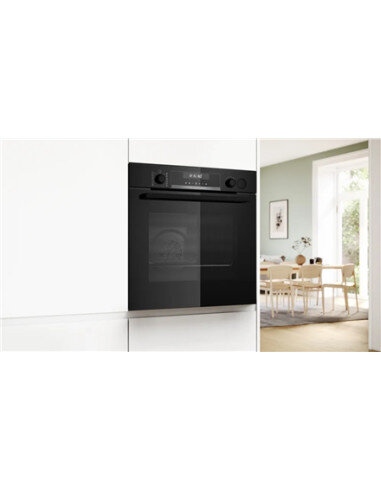 Bosch Oven | HRG578BB7 | 71 L | Electric | Pyrolysis | Knobs | Steam function | Height 59.5 cm | Width 59.4 cm | Black
