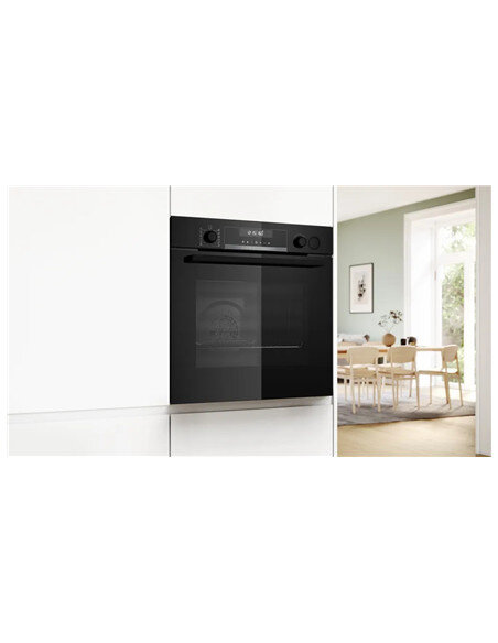 Bosch Oven | HRG578BB7 | 71 L | Electric | Pyrolysis | Knobs | Steam function | Height 59.5 cm | Width 59.4 cm | Black