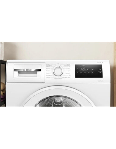Bosch Dryer machine with heat pump | WTH85V0MSN | Energy efficiency class E | Front loading | 8 kg | LED | Depth 61 cm | White