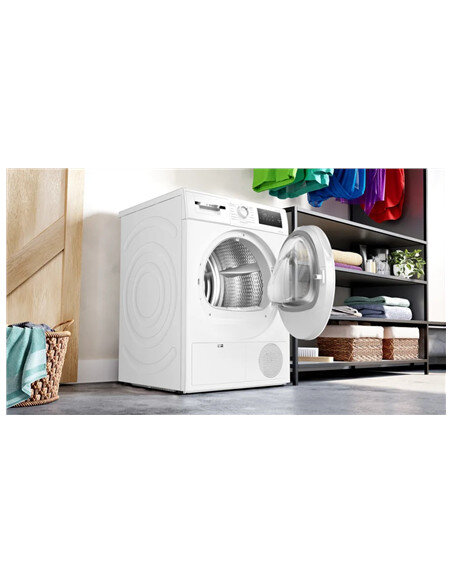 Bosch Dryer machine with heat pump | WTH85V0MSN | Energy efficiency class E | Front loading | 8 kg | LED | Depth 61 cm | White