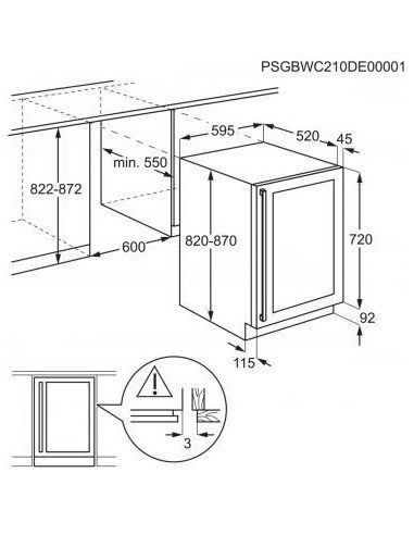 Įmontuojamas vyno šaldytuvas Electrolux EWS4052B5B