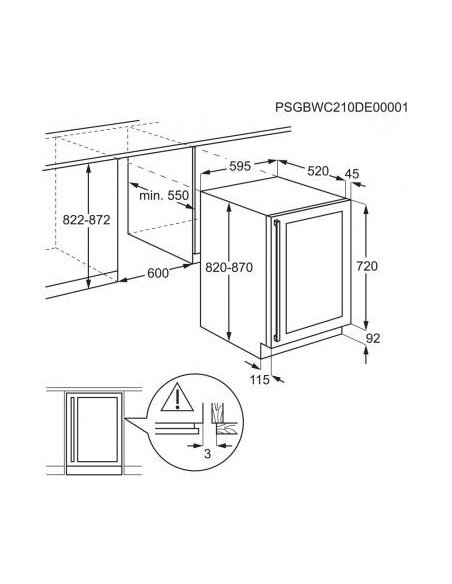 Įmontuojamas vyno šaldytuvas Electrolux EWS4052B5B