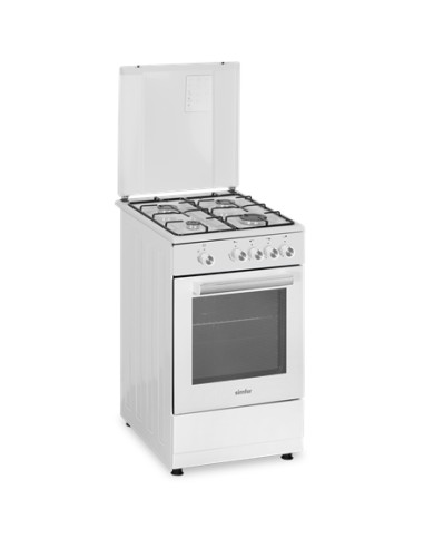 Simfer | Cooker | 4401SGRBB.1 | Hob type Gas | Oven type Gas | White | Width 50 cm | Depth 55 cm | 49 L