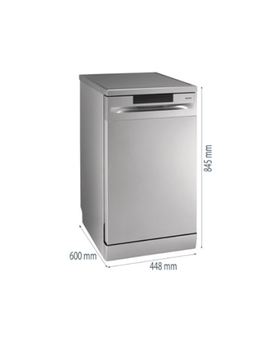 Dishwasher | GS520E15S | Free standing | Width 45 cm | Number of place settings 9 | Number of programs 5 | Energy efficiency cla