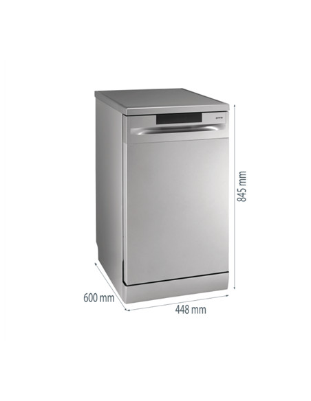 Dishwasher | GS520E15S | Free standing | Width 45 cm | Number of place settings 9 | Number of programs 5 | Energy efficiency cla