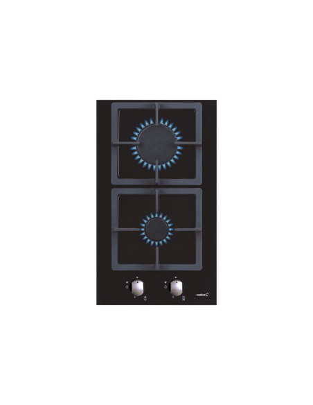 CATA | Hob | SCI 3002 BK | Gas on glass | Number of burners/cooking zones 2 | Rotary knobs | Black