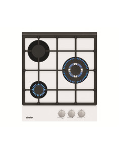 Simfer | Hob | H4.305.HGSBB | Gas on glass | Number of burners/cooking zones 3 | Rotary knobs | White