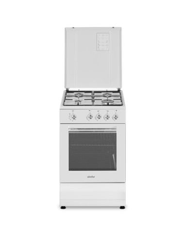 Simfer | Cooker | 4401SGRBB | Hob type Gas | Oven type Gas | White | Width 50 cm | Depth 55 cm | 49 L