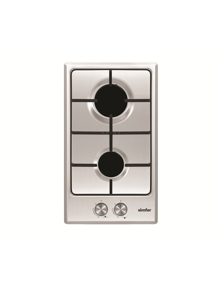 Simfer | Hob | H3.200.VGRIM | Gas | Number of burners/cooking zones 2 | Rotary knobs | Stainless steel