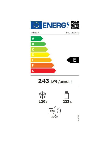 Šaldytuvas su šaldikliu apačioje Indesit INKS 1361 S4E