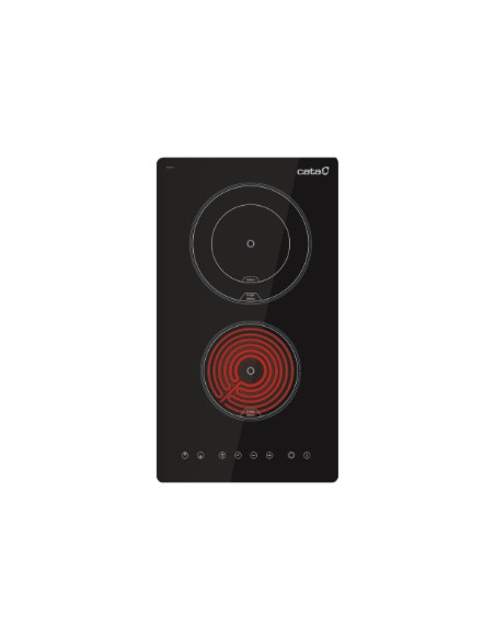 CATA Hob | TD 3002 BK | Vitroceramic | Number of burners/cooking zones 2 | Touch | Timer | Black