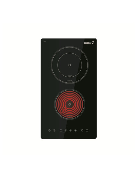CATA Hob | TD 3002 BK | Vitroceramic | Number of burners/cooking zones 2 | Touch | Timer | Black