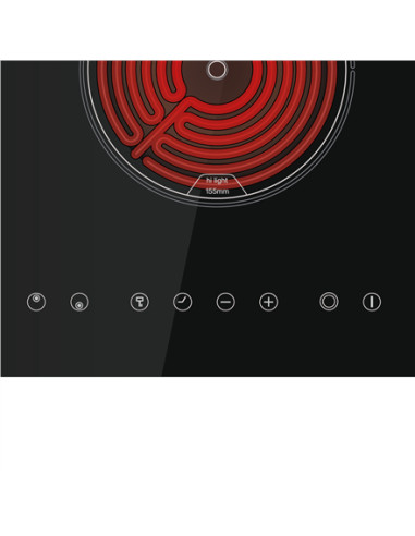 CATA Hob | TD 3002 BK | Vitroceramic | Number of burners/cooking zones 2 | Touch | Timer | Black