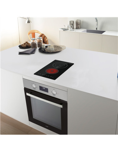 CATA Hob | TD 3002 BK | Vitroceramic | Number of burners/cooking zones 2 | Touch | Timer | Black