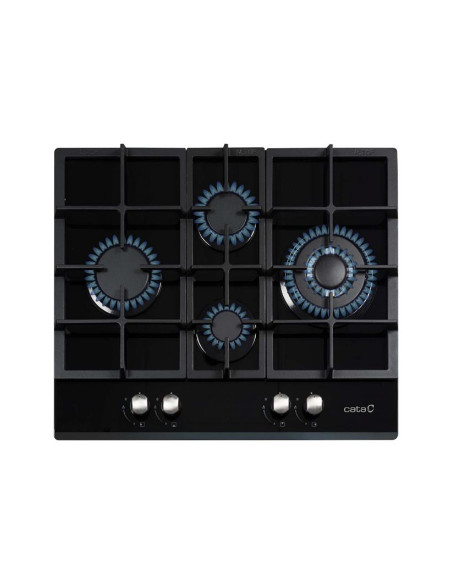 CATA | Hob | LCI 6031 B | Gas on glass | Number of burners/cooking zones 4 | Rotary knobs | Black