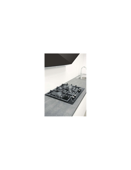 CATA | Hob | LCI 6031 B | Gas on glass | Number of burners/cooking zones 4 | Rotary knobs | Black