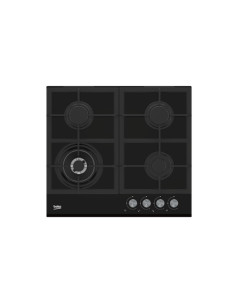 BEKO Hob | HILW64235S | Gas | Number of burners/cooking zones 4 | Rotary knobs | Black