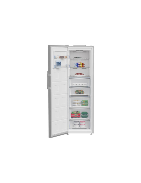 BEKO Freezer | B5RMFNE314X | Energy efficiency class E | Upright | Free standing | Height 186.5 cm | Total net capacity 286 L | 
