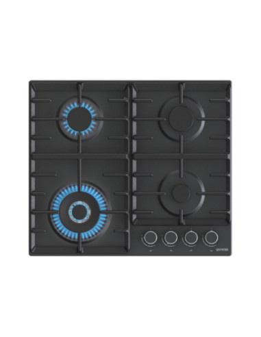 Gorenje | Hob | GW642AB | Gas | Number of burners/cooking zones 4 | Rotary knobs | Black