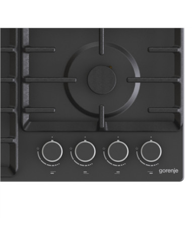 Gorenje | Hob | GW642AB | Gas | Number of burners/cooking zones 4 | Rotary knobs | Black