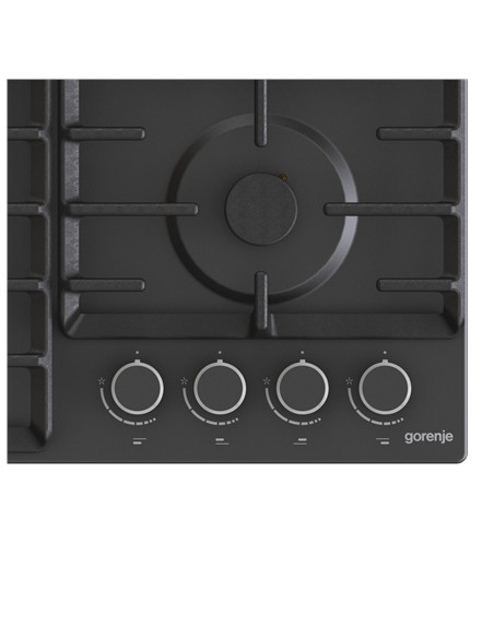 Gorenje | Hob | GW642AB | Gas | Number of burners/cooking zones 4 | Rotary knobs | Black