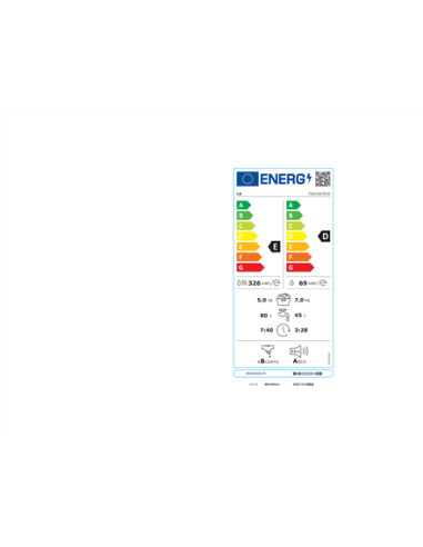LG | Washing Machine With Dryer | F2DV5S7S1E | Energy efficiency class D | Front loading | Washing capacity 7 kg | 1200 RPM | De