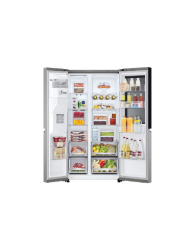 LG Refrigerator | GSGV81PYLL | Energy efficiency class E | Free standing | Side by side | Height 179 cm | Fridge net capacity 41