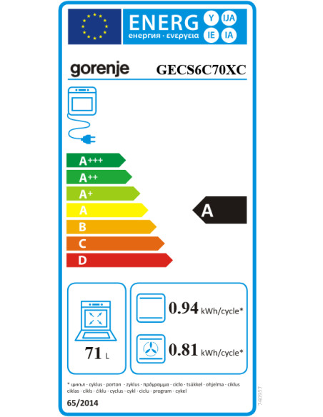Cooker GORENJE GECS6C70XC