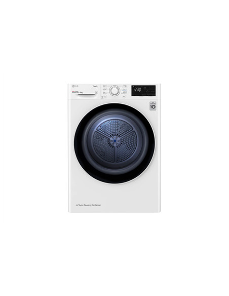 LG | Dryer Machine | RH80V3AV6N | Energy efficiency class D | Front loading | 8 kg | LED | Depth 69 cm | Wi-Fi | White
