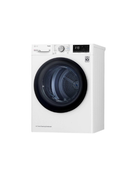 LG | Dryer Machine | RH80V3AV6N | Energy efficiency class D | Front loading | 8 kg | LED | Depth 69 cm | Wi-Fi | White