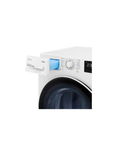 LG | Dryer Machine | RH80V3AV6N | Energy efficiency class D | Front loading | 8 kg | LED | Depth 69 cm | Wi-Fi | White