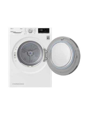 LG | Dryer Machine | RH80V3AV6N | Energy efficiency class D | Front loading | 8 kg | LED | Depth 69 cm | Wi-Fi | White